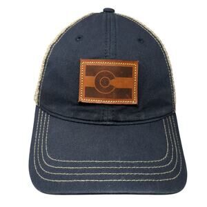 Colorado Flag Snapback Trucker Hat Blue L Adjustable Mesh Back Cotton Richardson